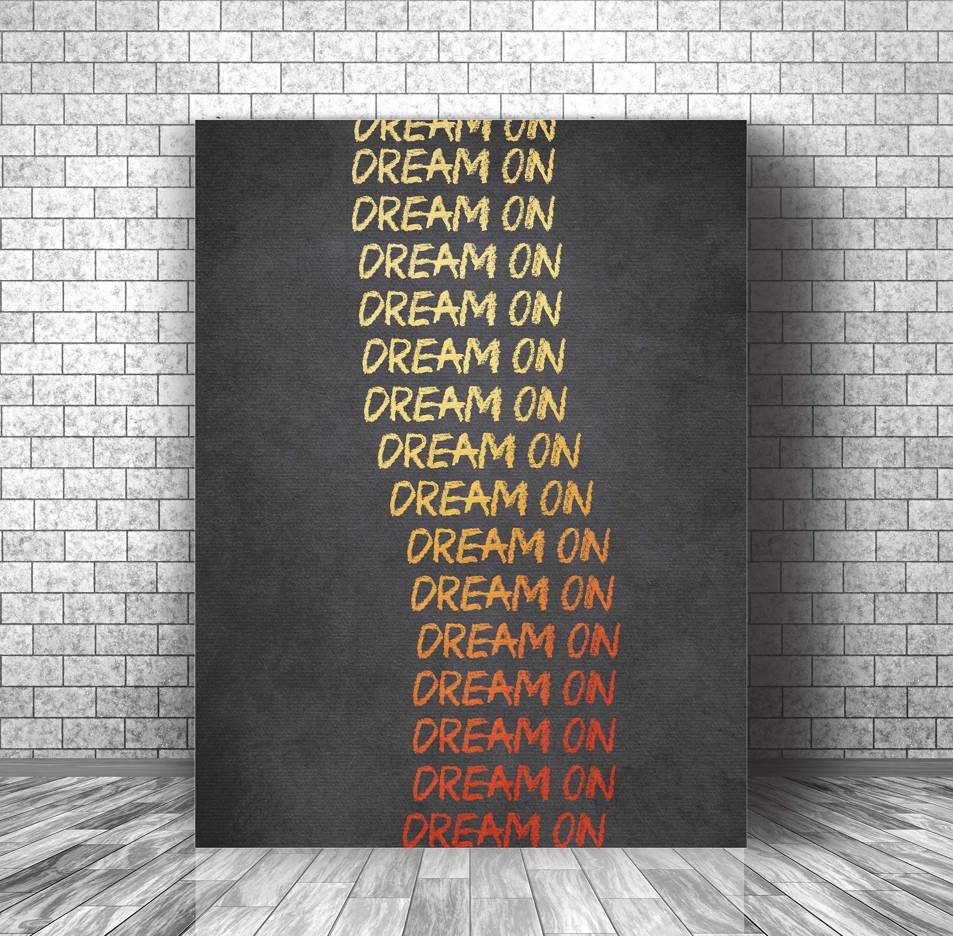 Dream On by Aerosmith - Song Lyric Rock Music Wall Print Song Lyrics Art Song Lyrics Art 11x14 Canvas Wrap 