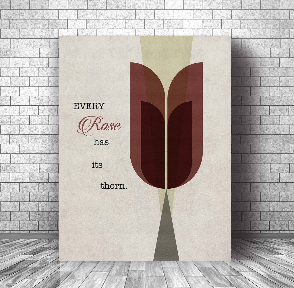 Song Lyric Wall Art Music Quote Print - Every Rose Has Its Thorn by Poison  