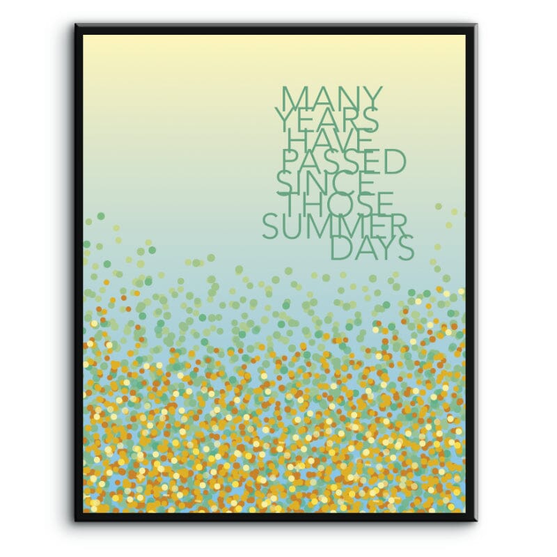 Fields of Gold by Sting - 80s Song Lyric Art Print Decor Song Lyrics Art Song Lyrics Art 8x10 Plaque Mount 