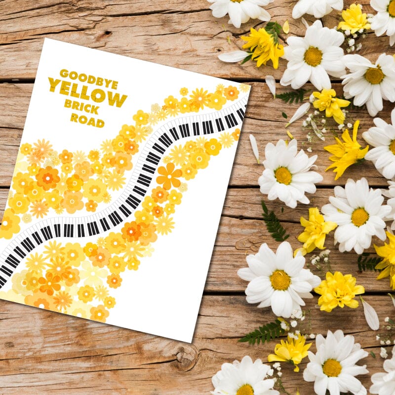 Goodbye Yellow Brick Road by Elton John - Song Lyric Print