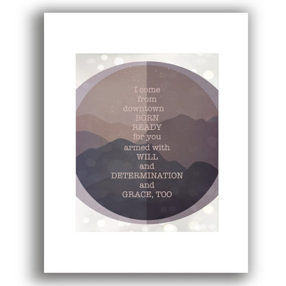 Grace, Too by the Tragically Hip - Music Quote Wall Decor Song Lyrics Art Song Lyrics Art 8x10 White Matted Unframed Print 