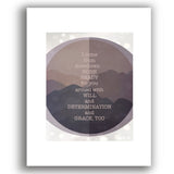 Grace Too by the Tragically Hip - Music Quote Wall Decor Birthday Gift Memorabilia