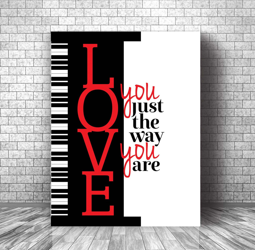 Song Lyrics Art Poster - Love You Just the Way You Are by Billy Joel
