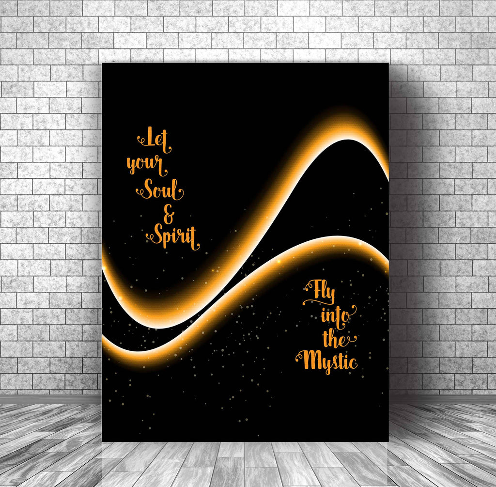 Lyrical Art Music Poster Print - Into the Mystic by Van Morrison