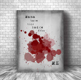 Song Lyric Art Music Print - Knockin' on Heavens Door by Guns n' Roses