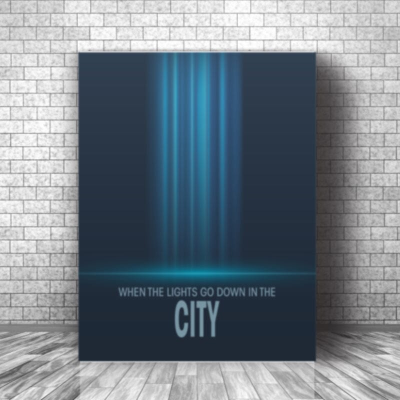 Lights by Journey - Musical Song Lyric Poster Artwork