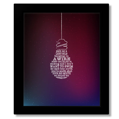 New Orleans is Sinking by Tragically Hip - Song Lyric Print Song Lyrics Art Song Lyrics Art 8x10 Framed Print (without mat) 