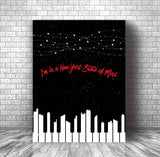 Song Lyrics Art Print Poster - New York State of Mind by Billy Joel