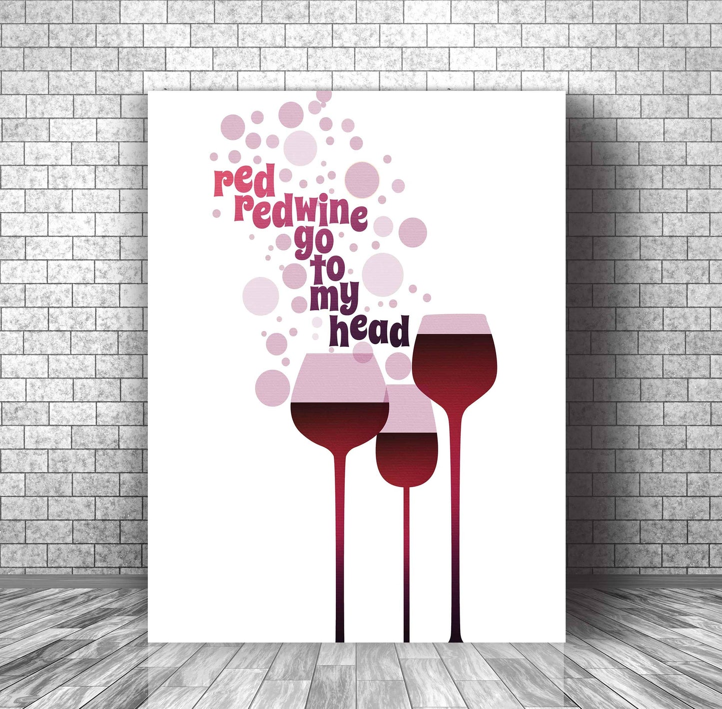 Red Red Wine by Neil Diamond - Music Quote Poster Art Song Lyrics Art Song Lyrics Art 11x14 Canvas Wrap 
