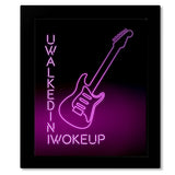 Framed Wall Art Classic Rock Music Song Lyric Art