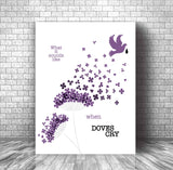 Song Lyrics Wall Art Print Music Poster - When Doves Cry by Prince