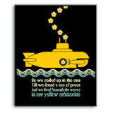Yellow Submarine by the Beatles - Print Song Lyric Music Art