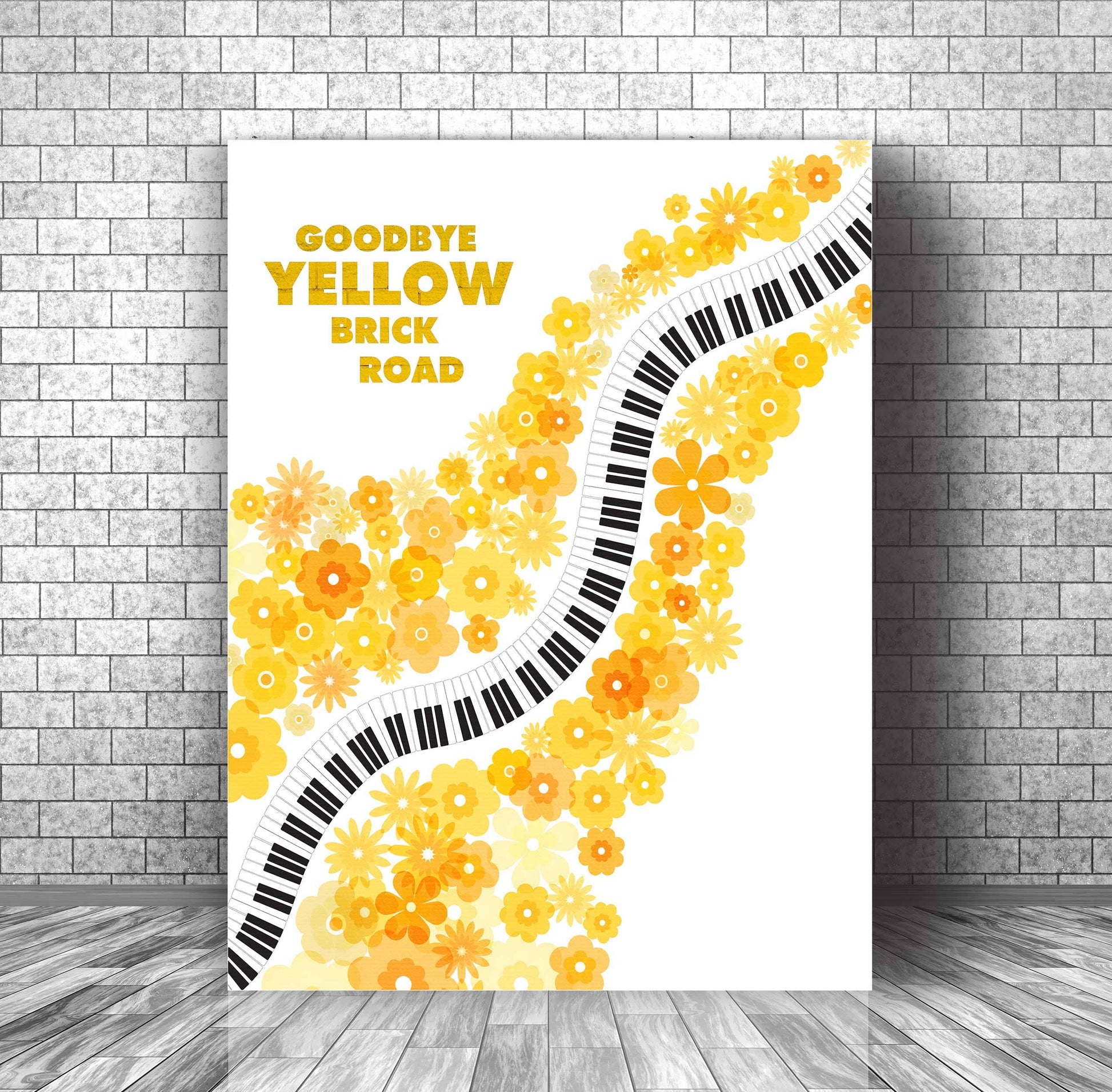 Goodbye Yellow Brick Road by Elton John - Song Lyric Print Song Lyrics Art Song Lyrics Art 11x14 Canvas Wrap 