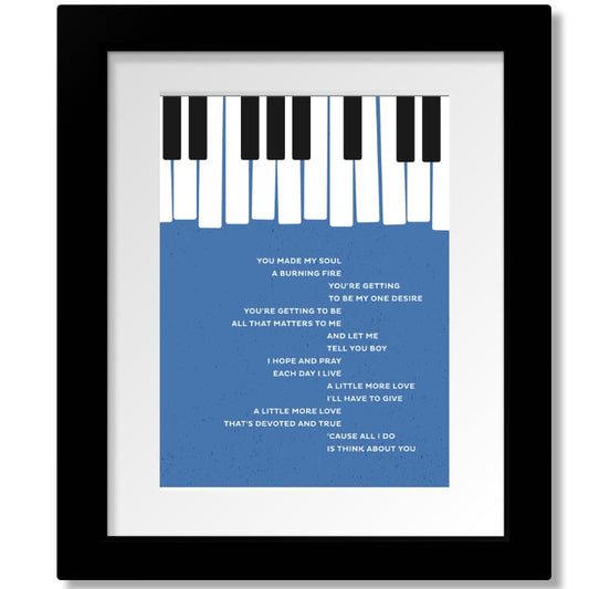 All I Do by Stevie Wonder - Love Song Lyric Print Art Song Lyrics Art Song Lyrics Art 8x10 Matted and Framed Print 