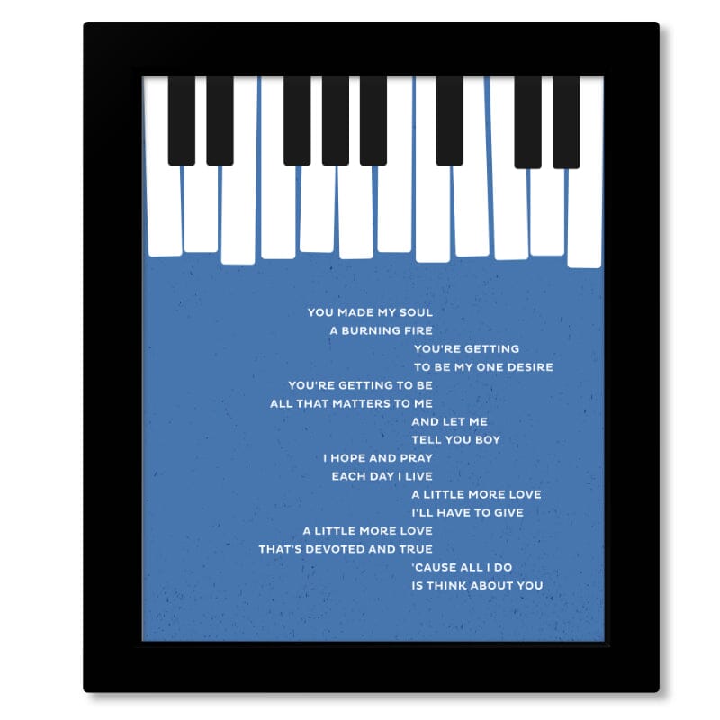 All I Do by Stevie Wonder - Love Song Lyric Print Art Song Lyrics Art Song Lyrics Art 8x10 Framed Print (without Mat) 