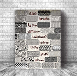 Another Brick in the Wall by Pink Floyd - Song Lyric Poster Illustration