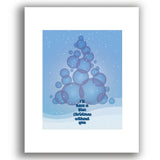 Blue Christmas by Elvis Presley Song Lyric Print Illustration Art