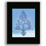 Blue Christmas by Elvis Presley Song Lyric Print Illustration Art