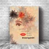 Classic Rock Music Lyric Poster Art - Brown Eyed Girl by Van Morrison