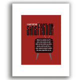 Can't Get No Satisfaction by the Rolling Stones Song Quote Music Poster Wall Art