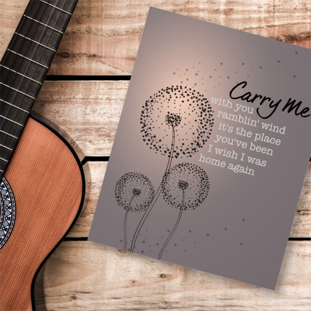 Carry Me by the Stampeders - Lyric Print Illustration