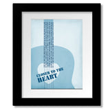 Framed and Matted Wall Art Classic Rock Music Song Lyric Print
