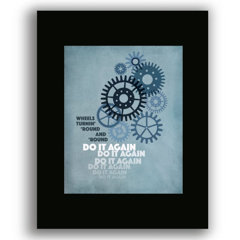 Do it Again by Steely Dan - Song Lyric 70s Music Print Art Song Lyrics Art Song Lyrics Art 8x10 Black Matted Print 