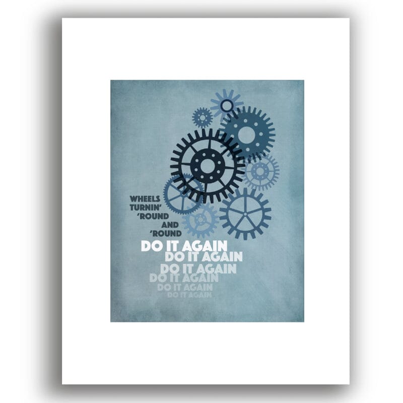 Do it Again by Steely Dan - Song Lyric 70s Music Print Art
