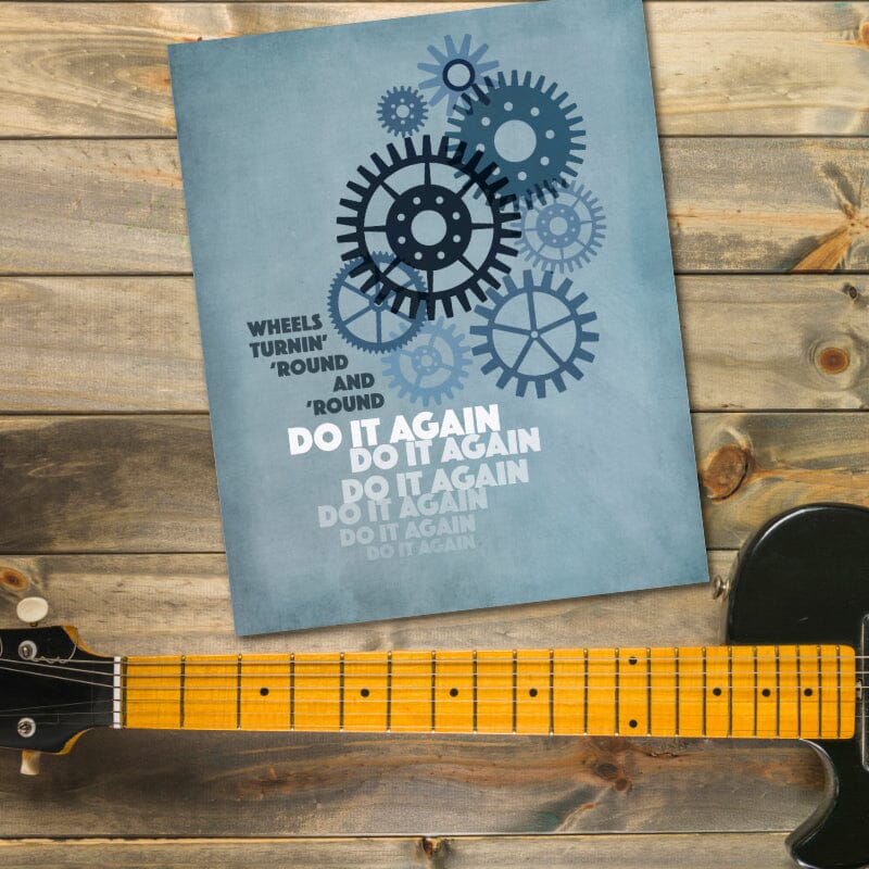 Do it Again by Steely Dan - Song Lyric 70s Music Print Art Song Lyrics Art Song Lyrics Art 8x10 Unframed Print 