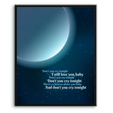 Don't Cry by Guns n' Roses - Song Lyric Art Wall Print