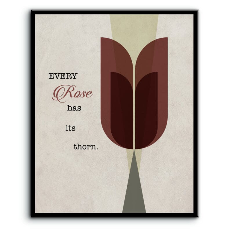 Every Rose Has Its Thorn by Poison - 80s Song Lyric Art Song Lyrics Art Song Lyrics Art 8x10 Plaque Mount 