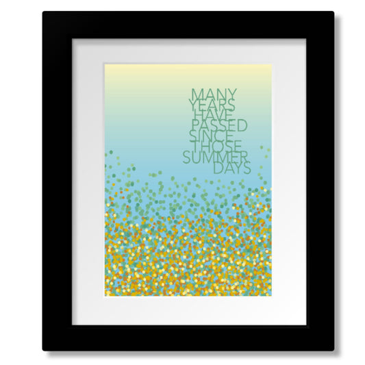 Fields of Gold by Sting - 80s Song Lyric Art Print Decor Song Lyrics Art Song Lyrics Art 8x10 Matted and Framed Print 