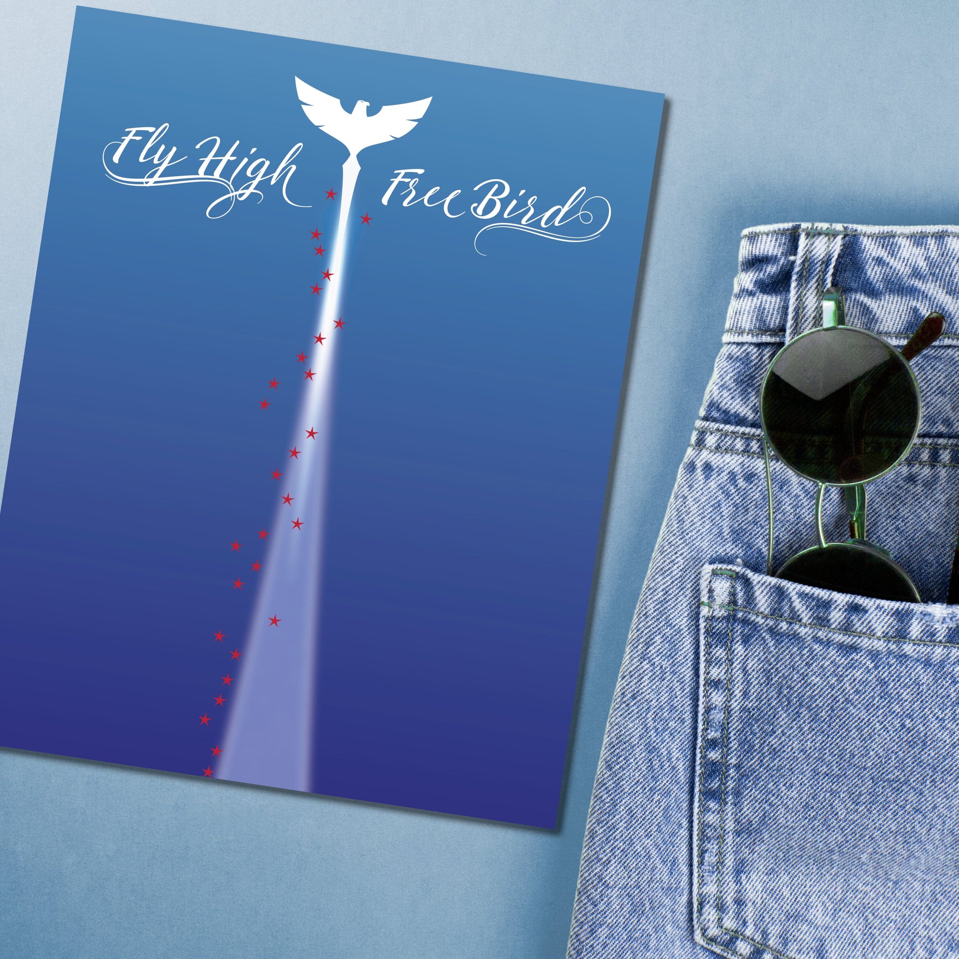 Free Bird by Lynyrd Skynyrd - Rock Music Song Lyric Artwork Song Lyrics Art Song Lyrics Art 8x10 Unframed Print 