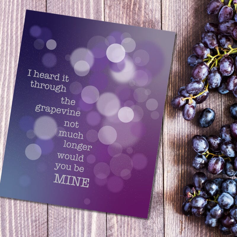 Heard it Through the Grapevine by Marvin Gaye - Lyric Art Song Lyrics Art Song Lyrics Art 8x10 unframed Print 