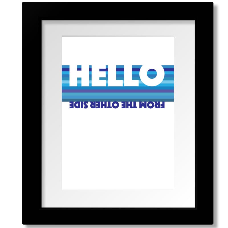 Hello by Adele - Song Lyrics Art Poster Wall Print Decor Song Lyrics Art Song Lyrics Art 8x10 Matted and Framed Print 