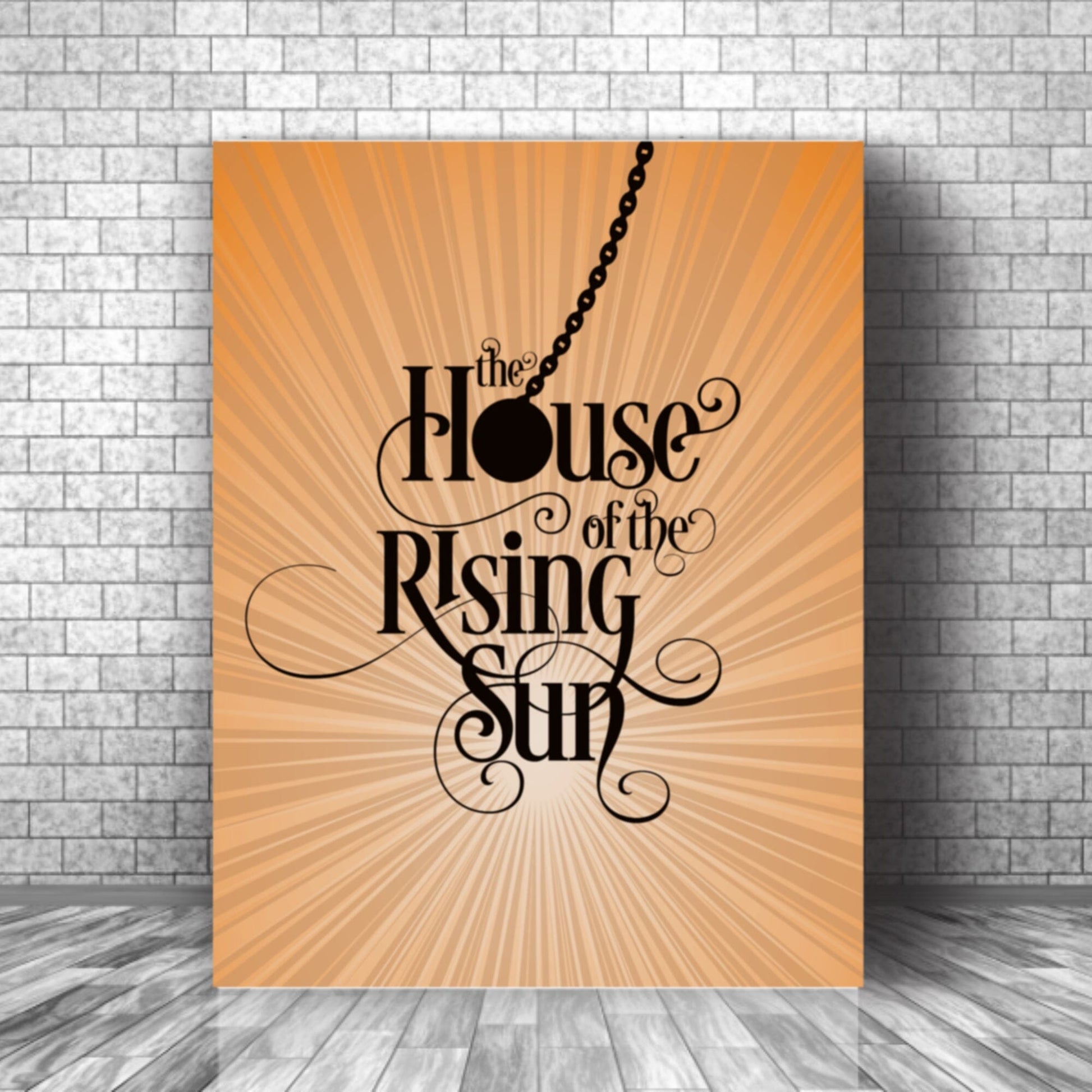 House of the Rising Sun by The Animals - 60s Song Lyric Art Song Lyrics Art Song Lyrics Art 11x14 Canvas Wrap 