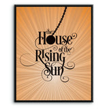 House of the Rising Sun by The Animals - 60s Song Lyric Art
