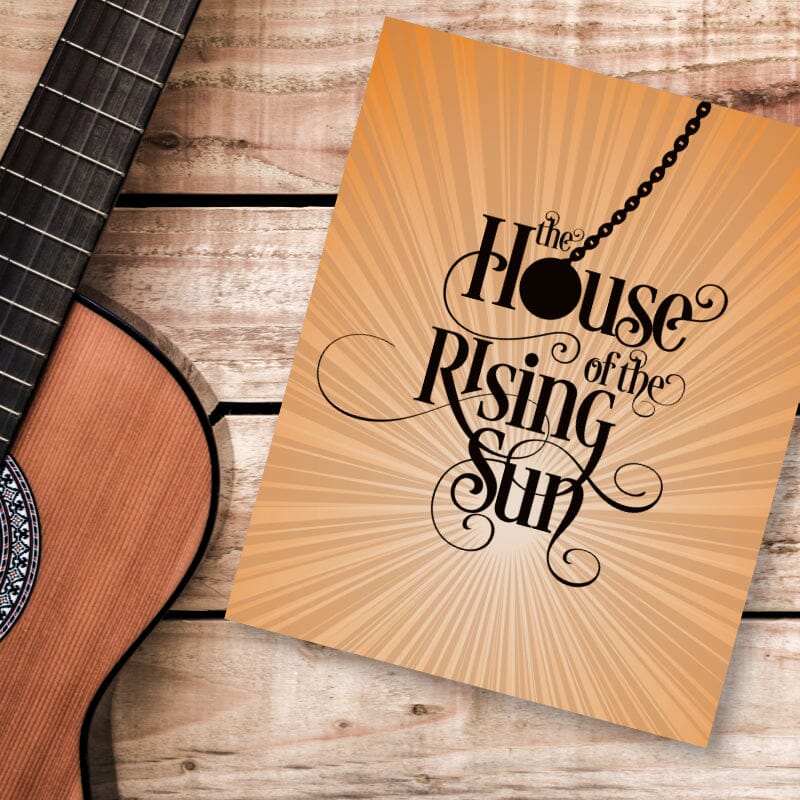 House of the Rising Sun by The Animals - 60s Song Lyric Art Song Lyrics Art Song Lyrics Art 8x10 Unframed Print 