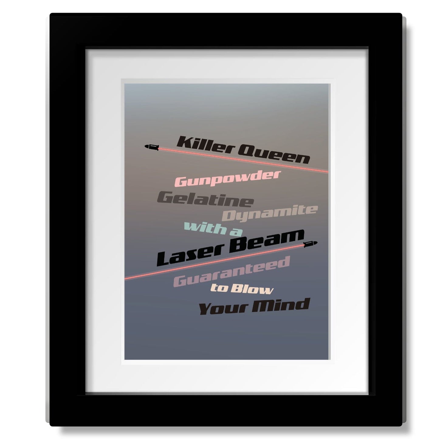 Killer Queen by Queen - Song Lyrics Inspired Art Wall Decor Song Lyrics Art Song Lyrics Art 8x10 Matted and Framed Print 