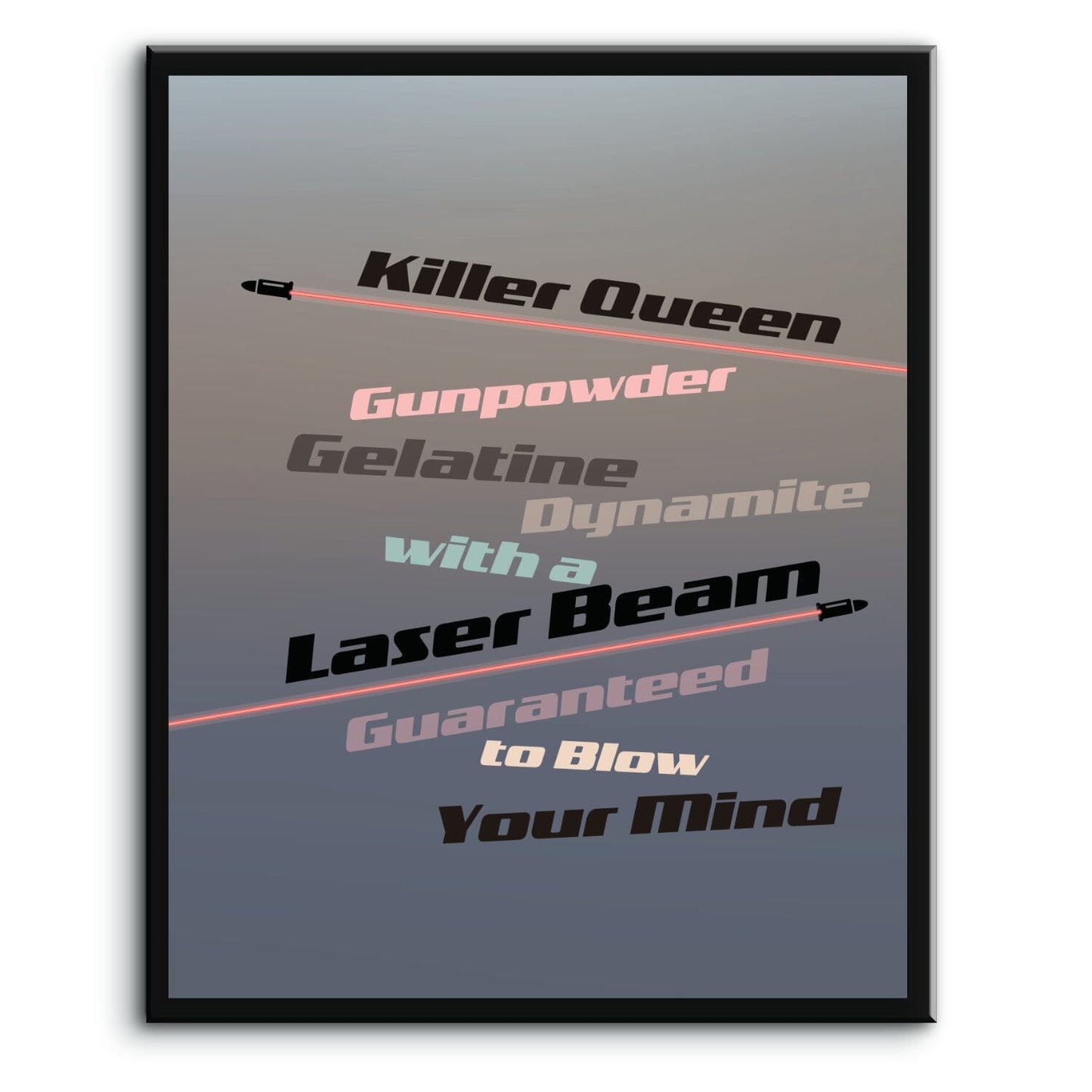Killer Queen by Queen - Song Lyrics Inspired Art Wall Decor Song Lyrics Art Song Lyrics Art 8x10 Plaque Mount 