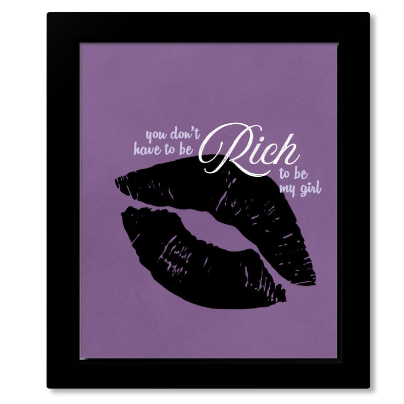 Kiss by Prince - Classic Rock Memorabilia Song Lyric Art Song Lyrics Art Song Lyrics Art 8x10 Framed (no mat) Print 