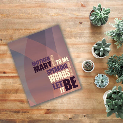 Let It Be by the Beatles - Wall Music Song Lyric Art Print Song Lyrics Art Song Lyrics Art 8x10 Unframed Print 