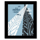 Life is a Highway by Tom Cochrane - Pop Music Song Art Print