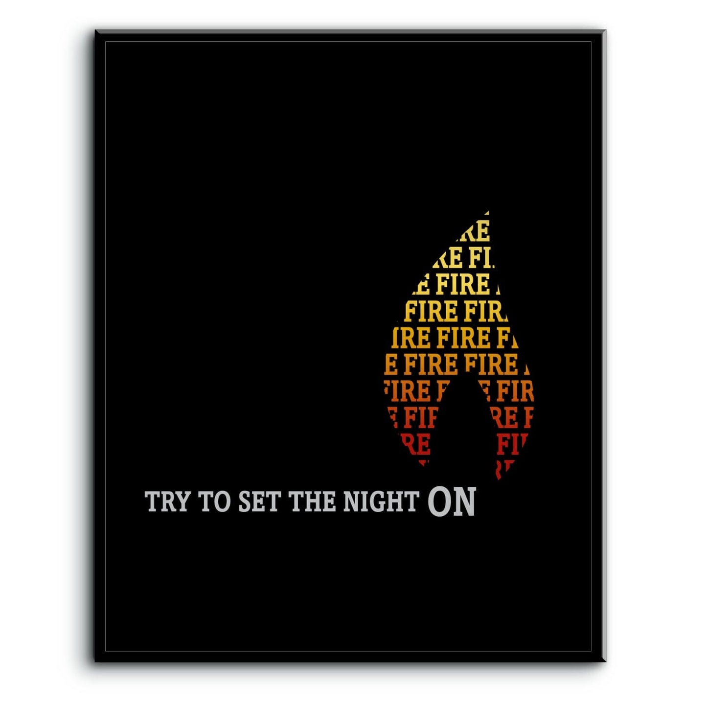 Light my Fire by The Doors - 60s Song Lyric Music Poster Art Song Lyrics Art Song Lyrics Art 8x10 Plaque Mount 