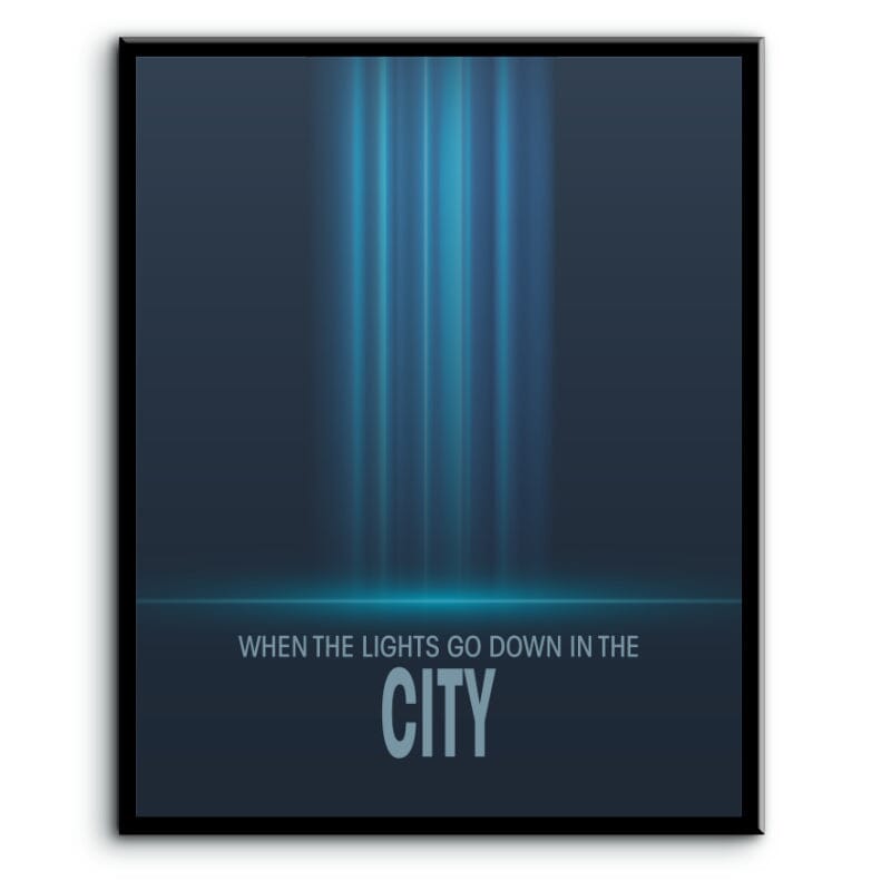 Lights by Journey - Musical Song Lyric Poster Artwork