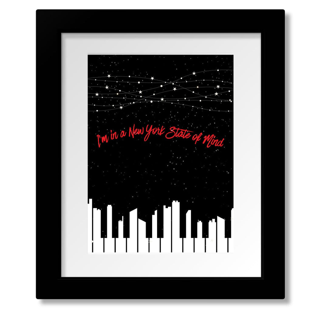Billy Joel - New York State of Mind - Song Lyrics Art Print Decor
