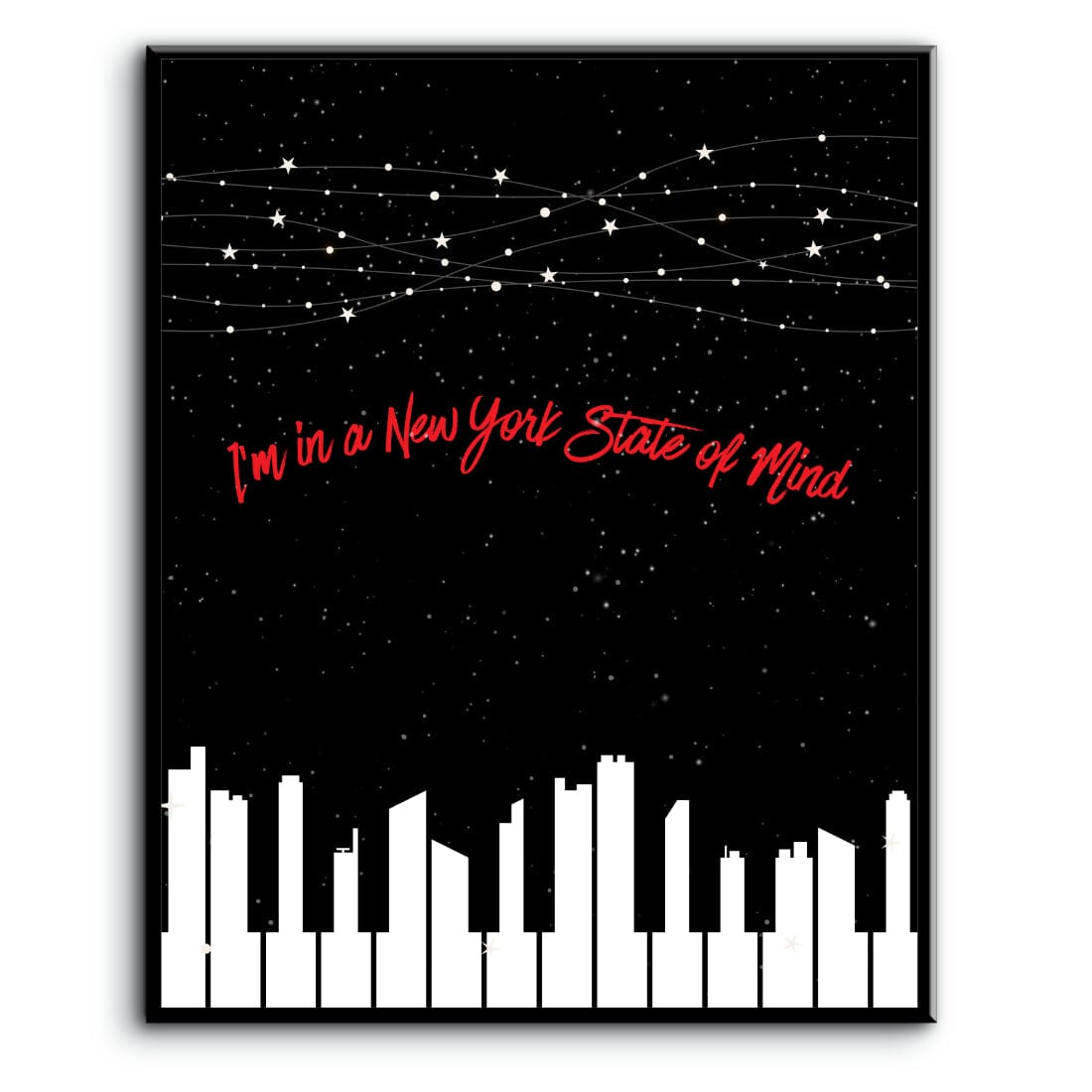 New York State of Mind by Billy Joel - Song Lyrics Art Print Song Lyrics Art Song Lyrics Art 8x10 Plaque Mount 