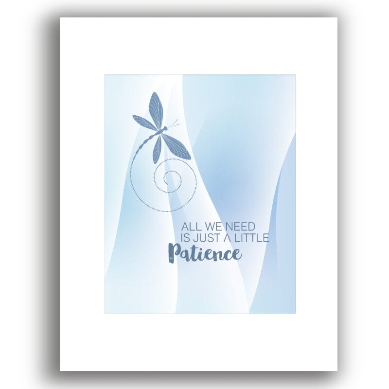 Patience by Guns n' Roses - Song Lyric Poster Illustration Song Lyrics Art Song Lyrics Art 8x10 White Matted Print 