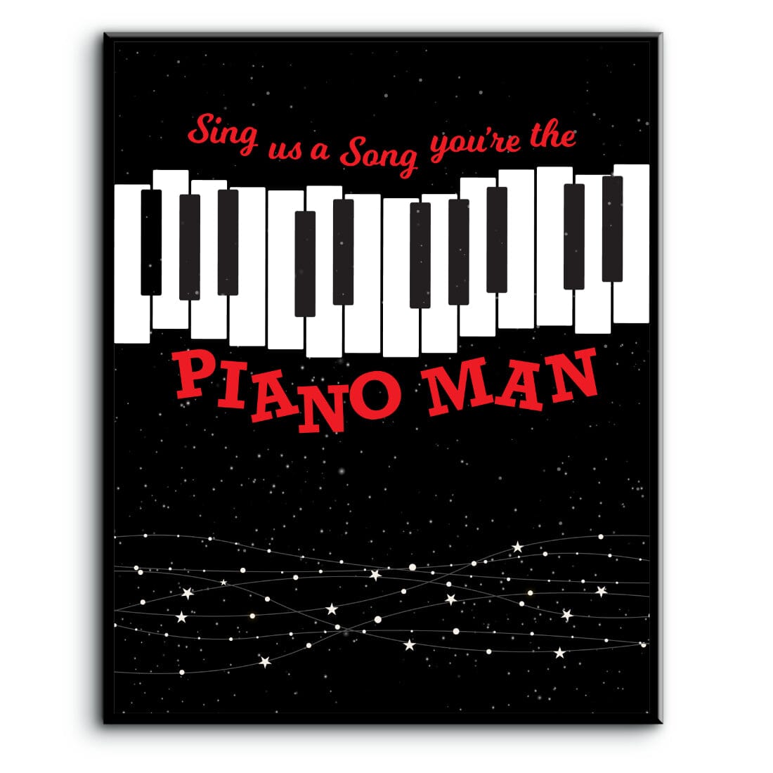 Piano Man by Billy Joel - Classic Rock Art Song Lyrics Print Song Lyrics Art Song Lyrics Art 8x10 Plaque Mount 