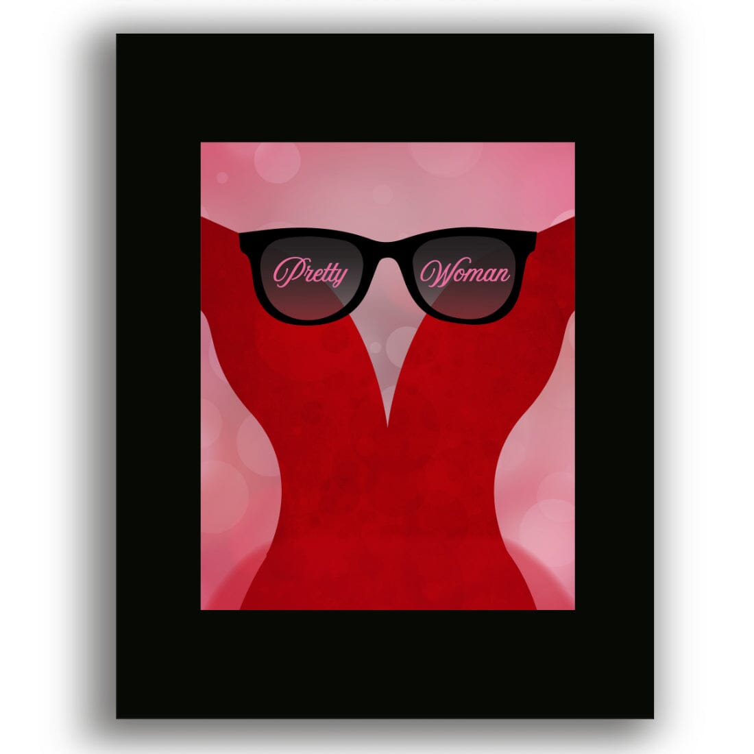 Pretty Woman by Roy Orbison - Lyric Inspired 60s Music Print Song Lyrics Art Song Lyrics Art 8x10 Black Matted Print 